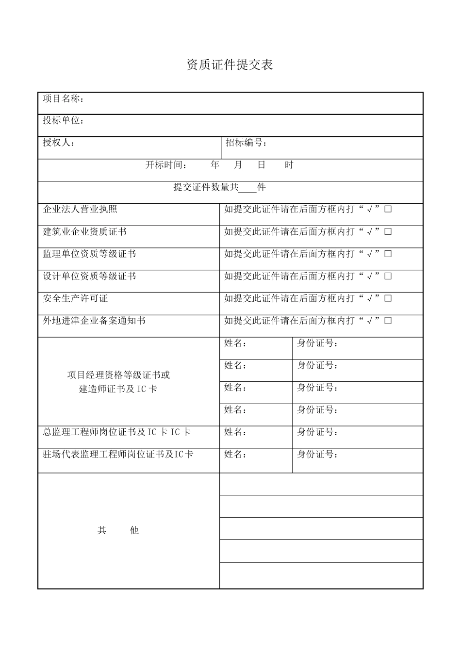 开标、评标相关表格_第3页