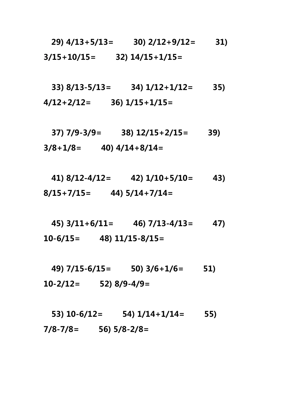异分母分数加减法100道_第2页