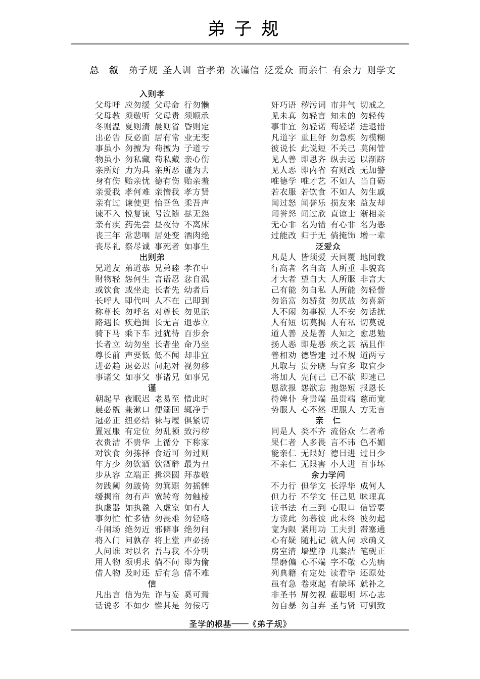 弟子规全文及解释[精简完美打印版]_第1页