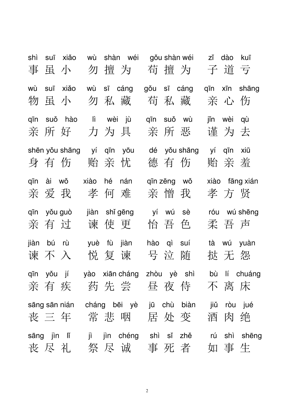 弟子规全文拼音版_第2页