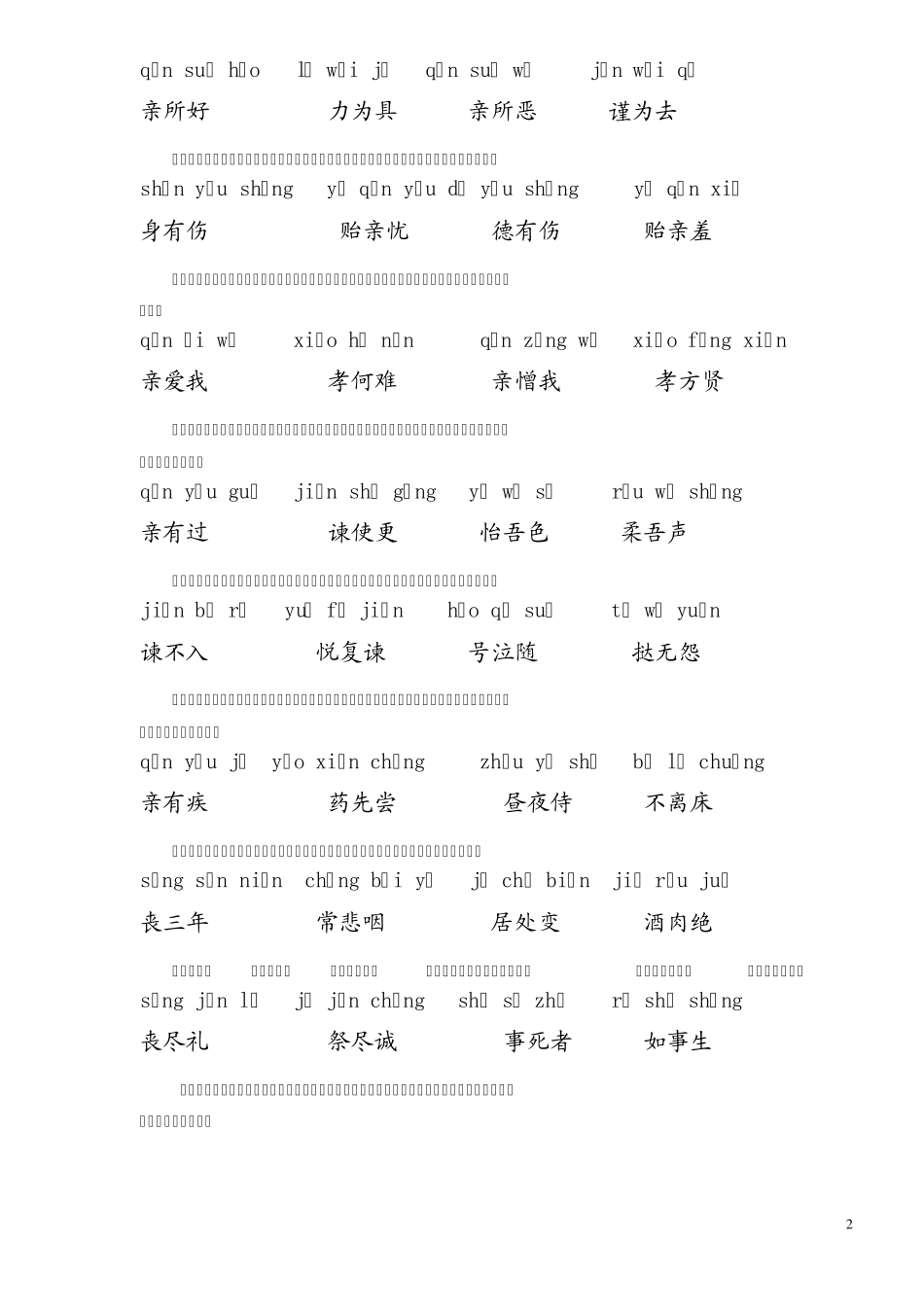 弟子规拼音白话解释_第2页