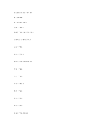 张氏家族世系表