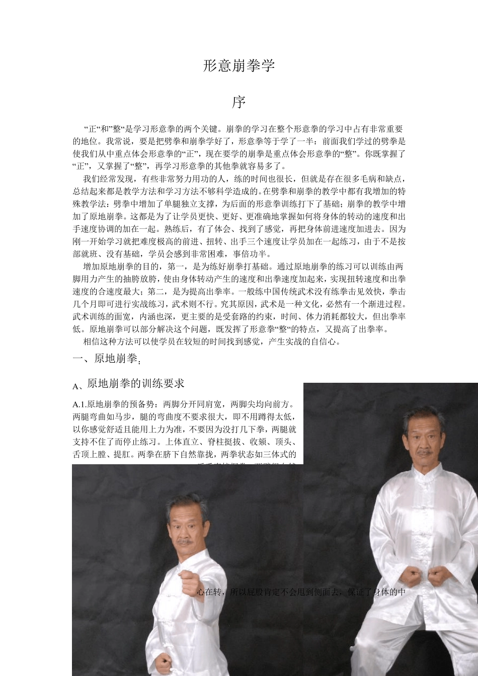 张烈老师形意拳(崩拳)_第1页