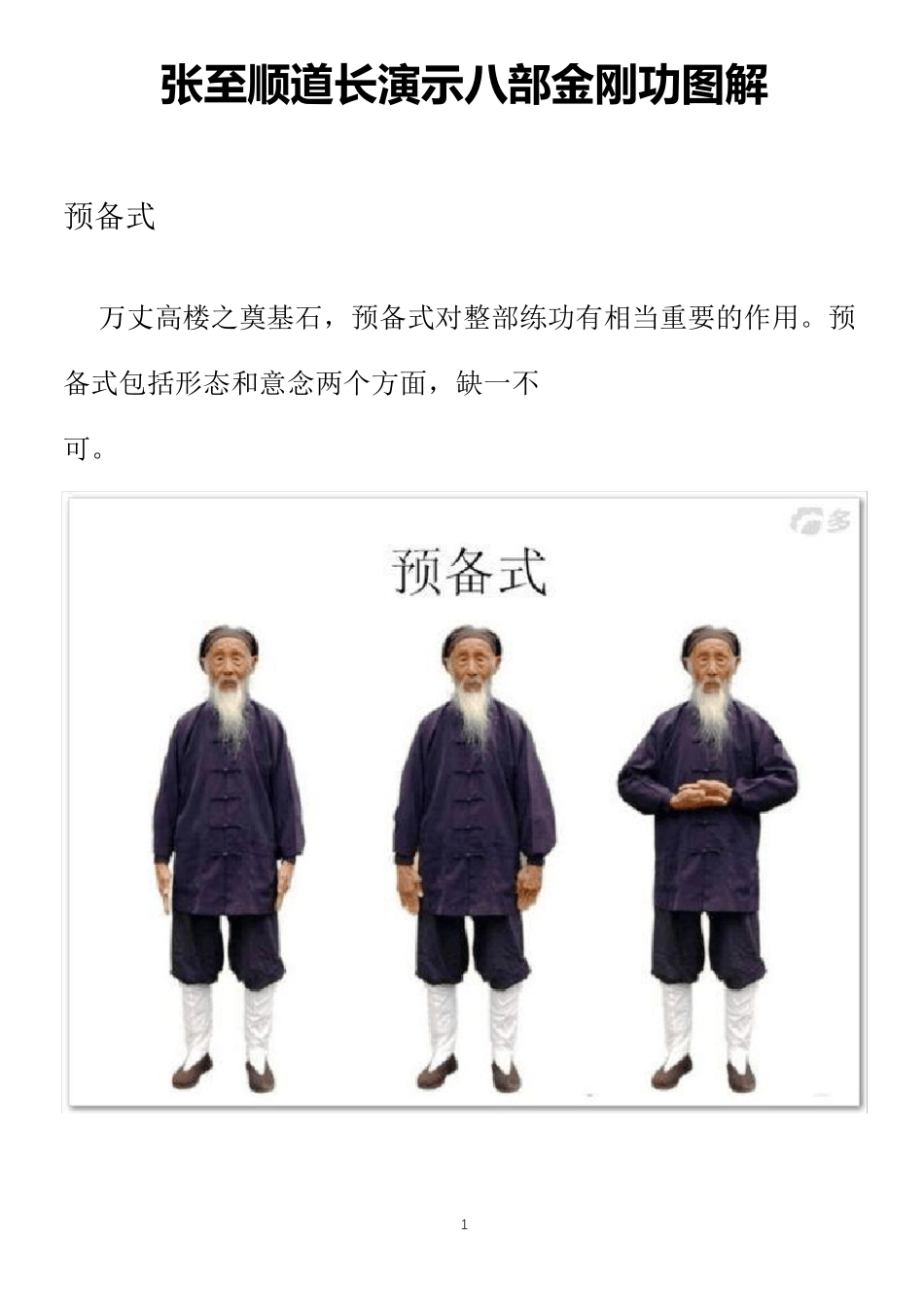 张至顺道长演示八部金刚功图解_第1页