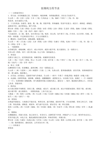 张锡纯医学衷中参西录药方选录.简约版