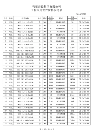 弯头、变径及三通