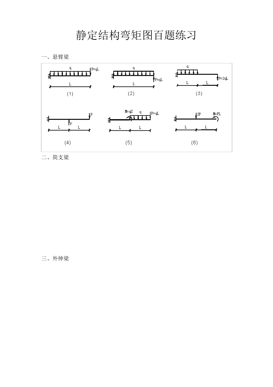 弯矩图100题练习新编及解答_第3页
