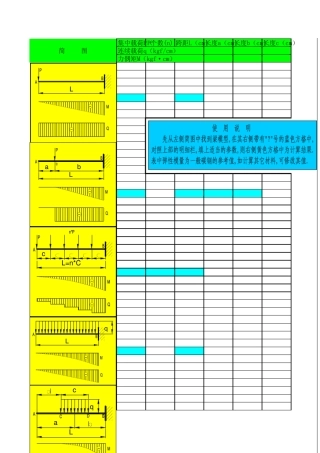 弯矩计算(简支,连续,集中荷载,连续荷载)
