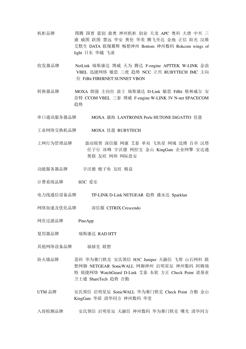 弱电主要品牌_第3页