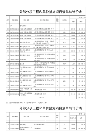 弱电工程报价表