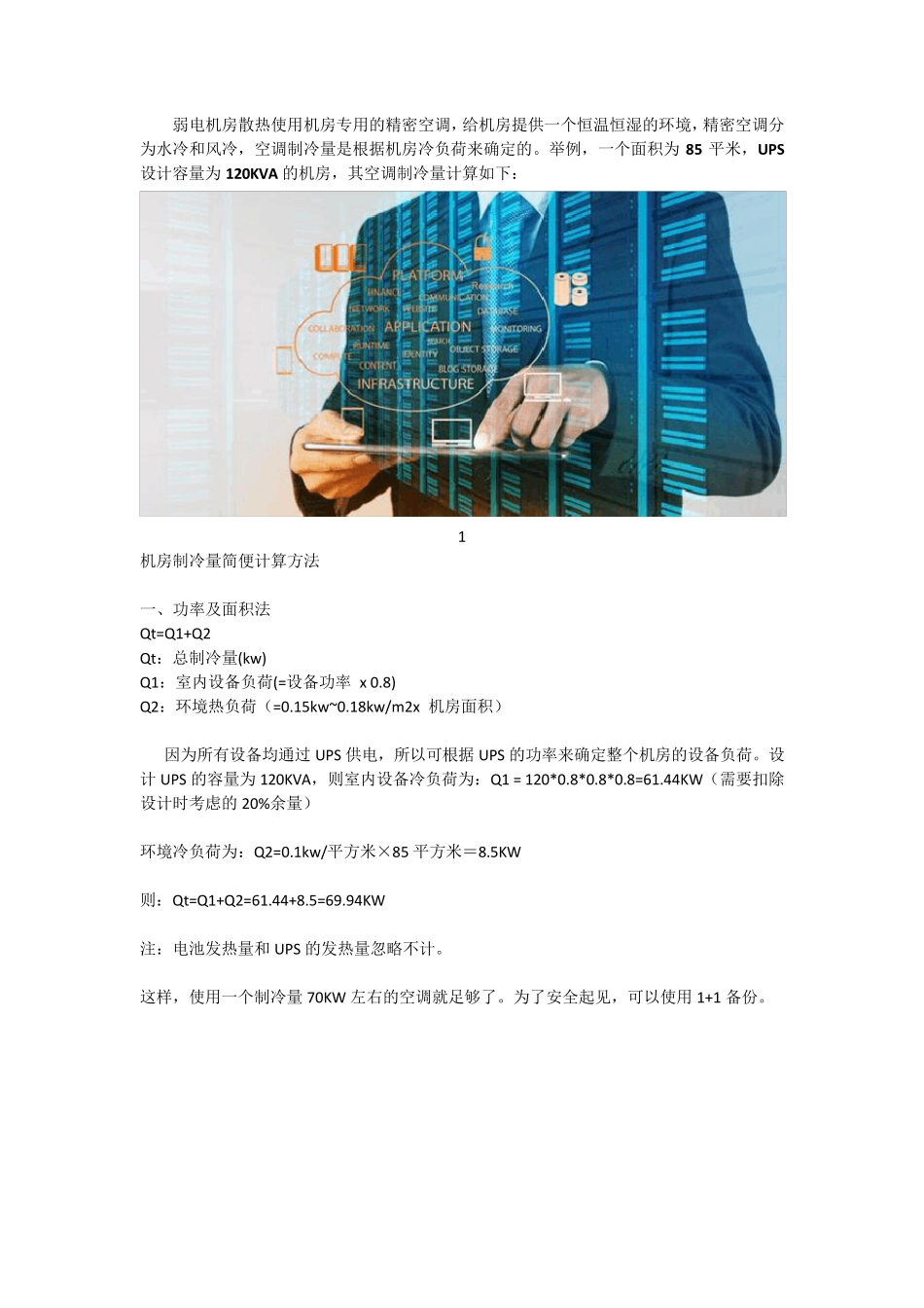 弱电机房精密空调制冷量精确计算方法解析!!!_第1页