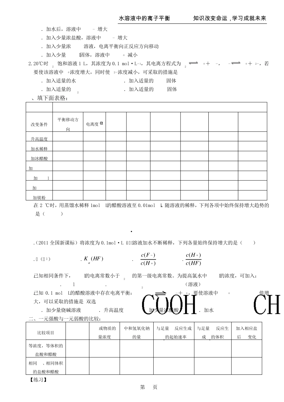 弱电解质的电离平衡_第3页