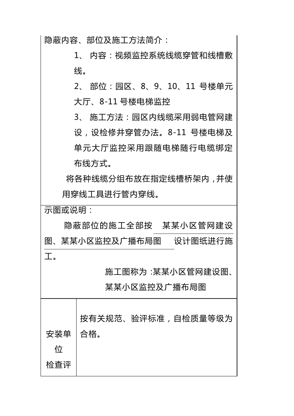 弱电隐蔽工程检查验收记录表_第2页