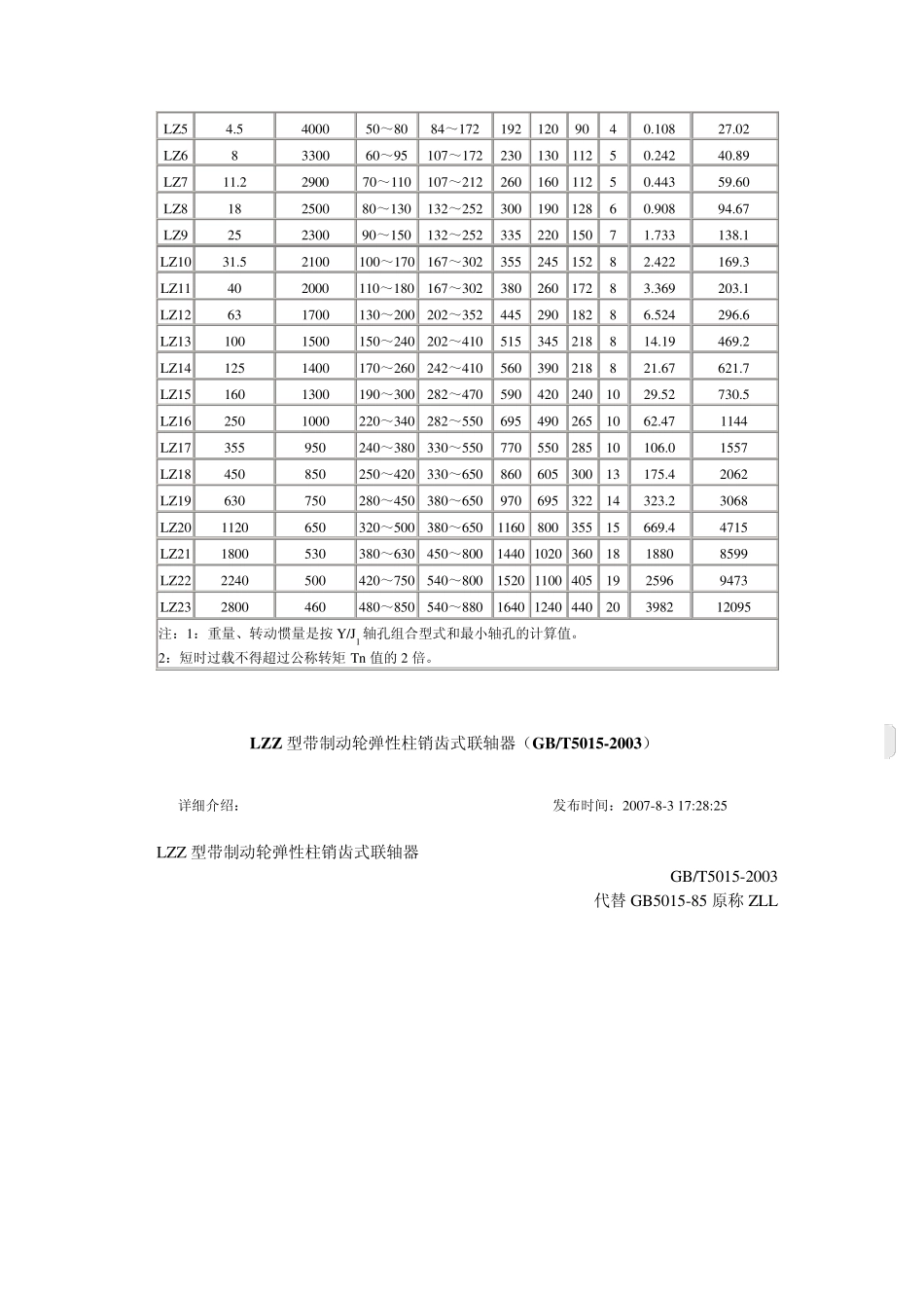 弹性柱销联轴器参数_第2页