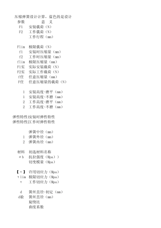 弹簧设计、校核计算