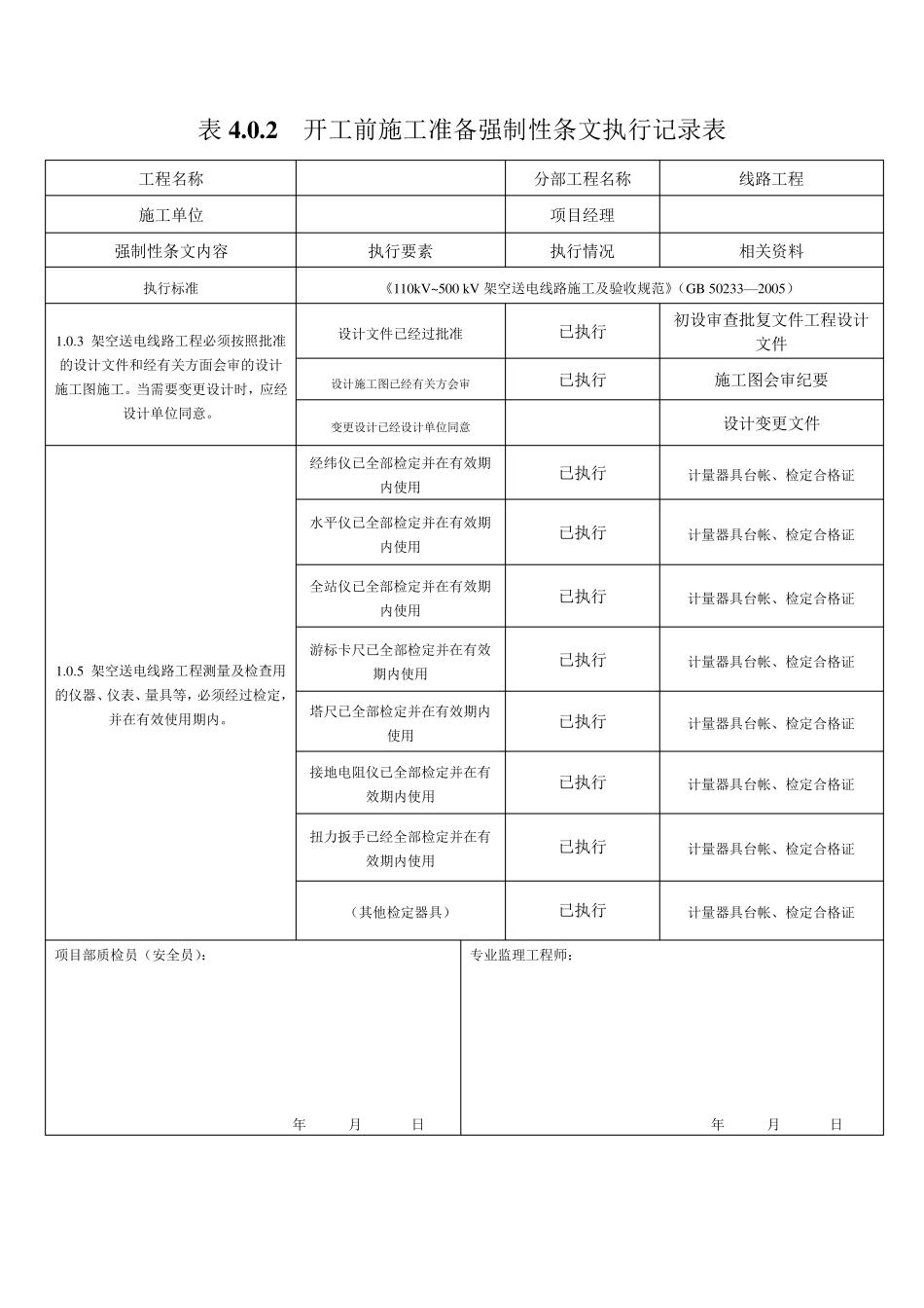 强制性条文执行计划及记录_第2页