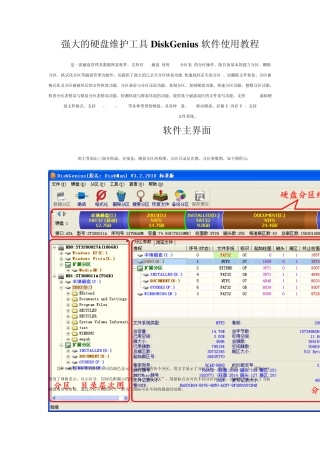 强大的硬盘维护工具DiskGenius软件使用教程