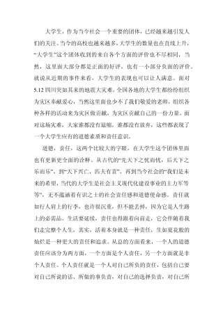 当代大学生责任