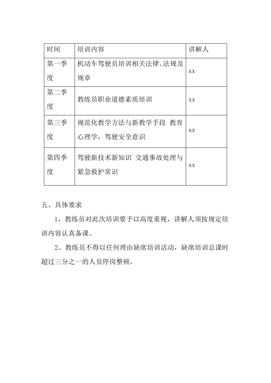 教练员安全教育培训计划和内容_第2页