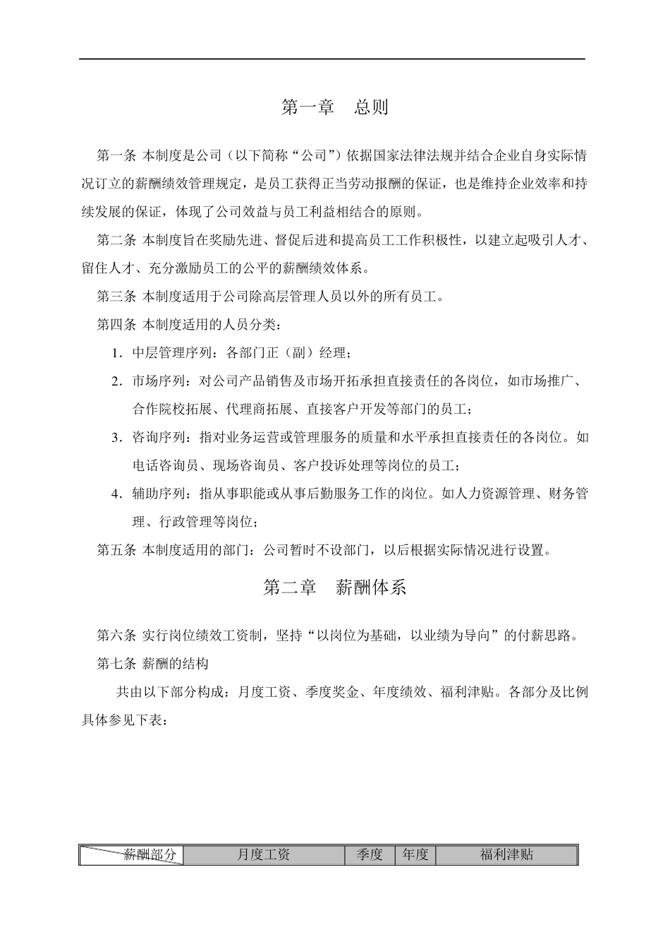 教育培训机构薪酬绩效管理制度方案_第3页