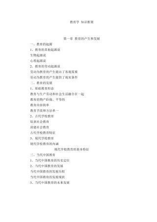 教育学知识框架