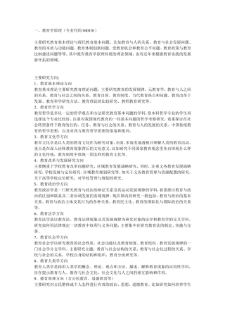 教育学考研各个专业介绍及就业前景与方向