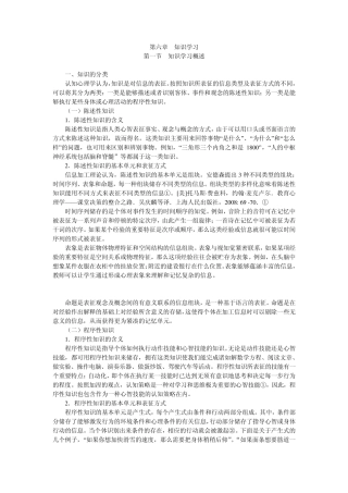 教育心理学第06章知识学习