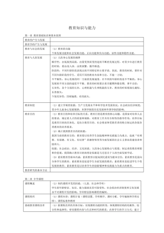 教育知识与能力(初中)重要考点总结