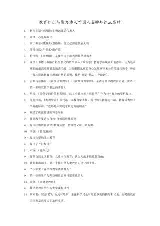 教育知识与能力涉及人名的知识点总结