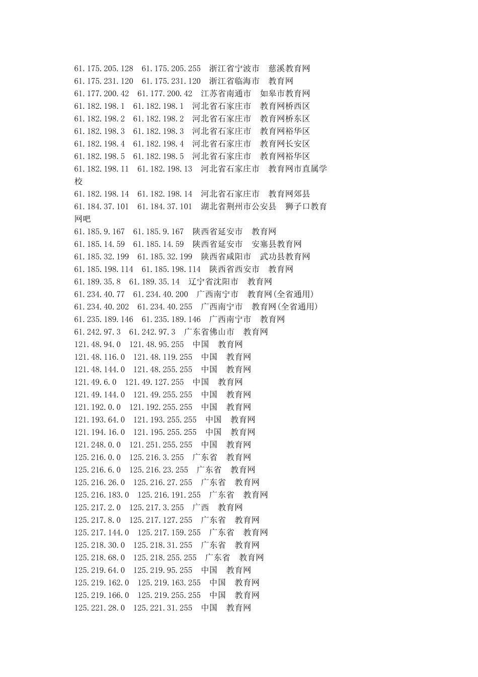 教育网ip地址段_第3页