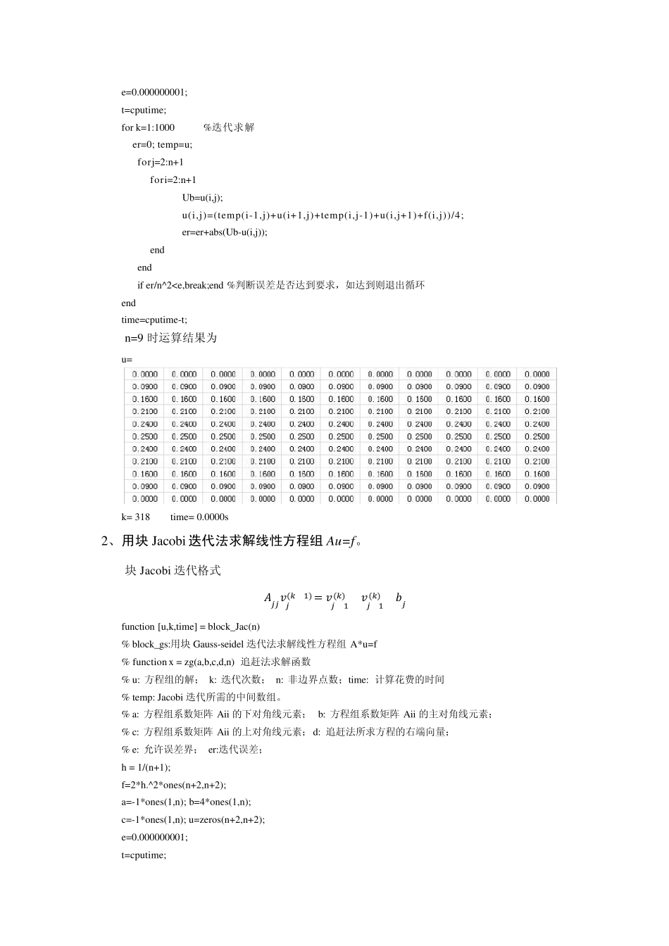 数值分析Possion方程边界Jacobi迭代块Jacobi迭代GaussSeidal迭代块GaussSeidal迭代SOR块SOR_第2页