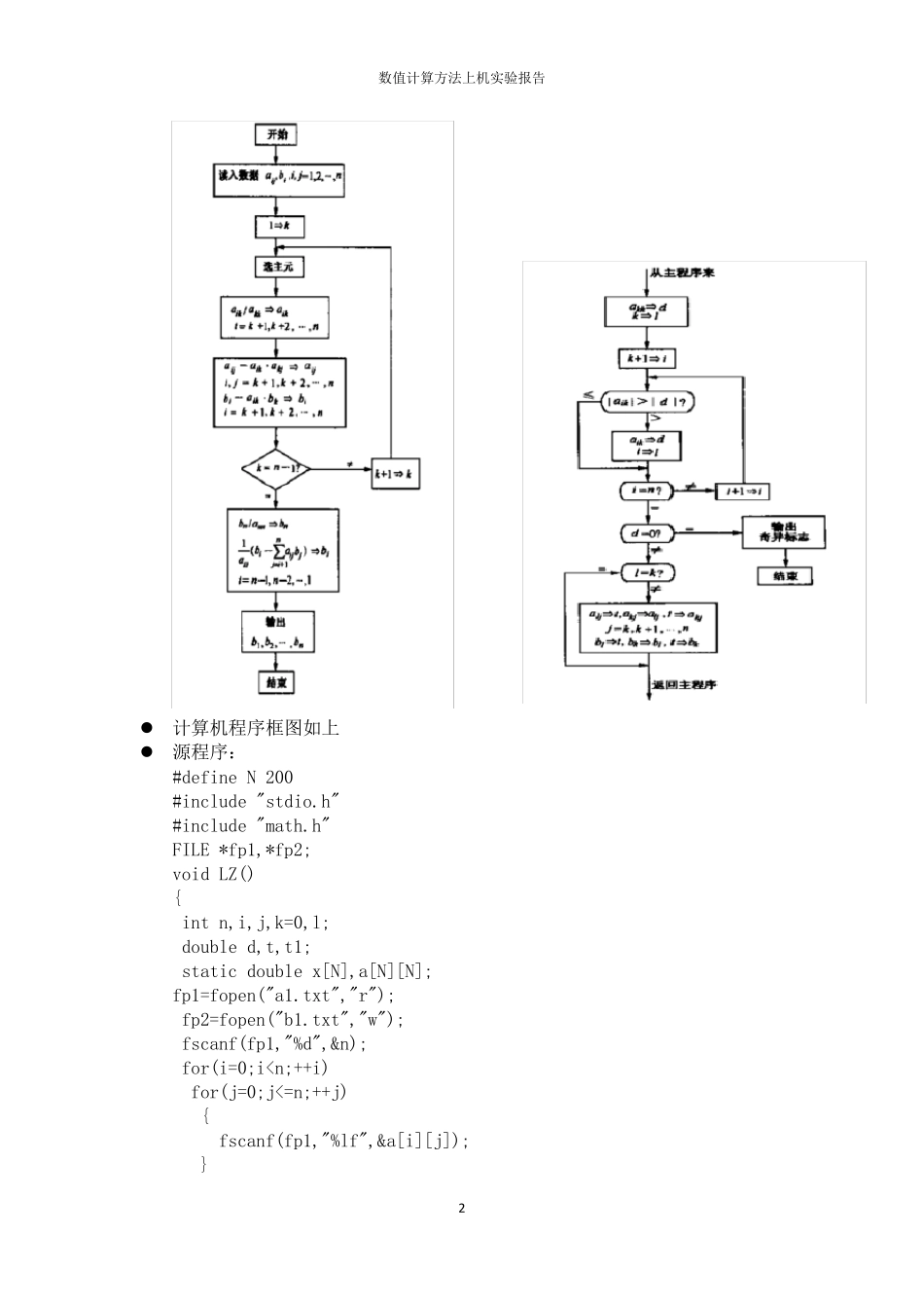 数值计算方法上机实验报告_第2页