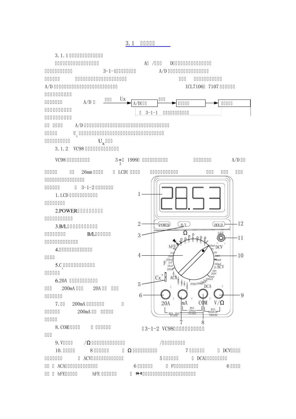 数字万用表函数发生器交流毫伏表使用方法_第1页