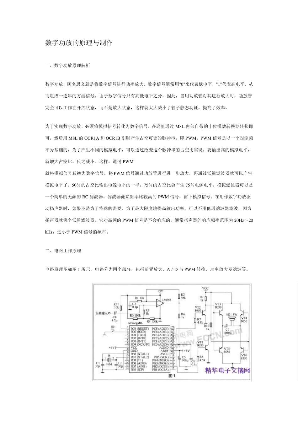 数字功放的原理与制作_第1页
