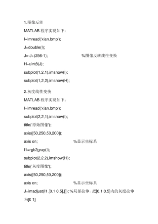 数字图像处理代码大全