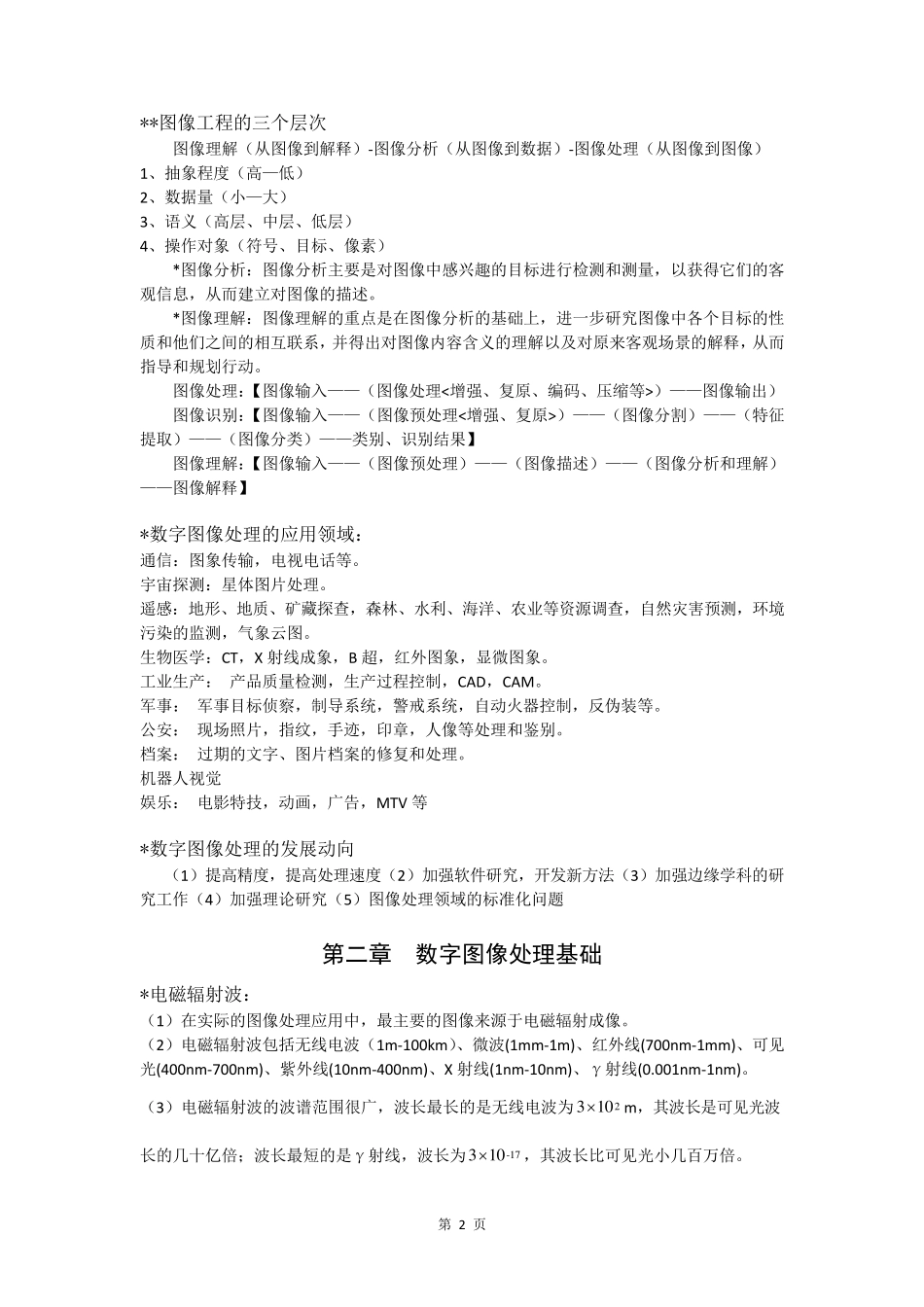 数字图像处理基础知识总结_第2页