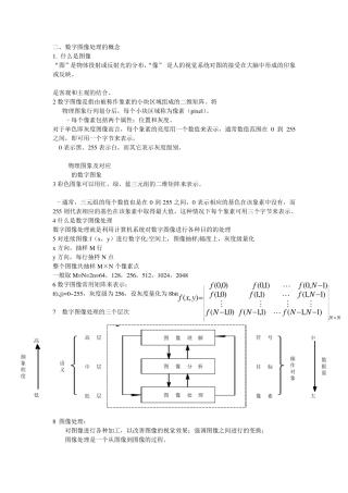 数字图像处理的概念