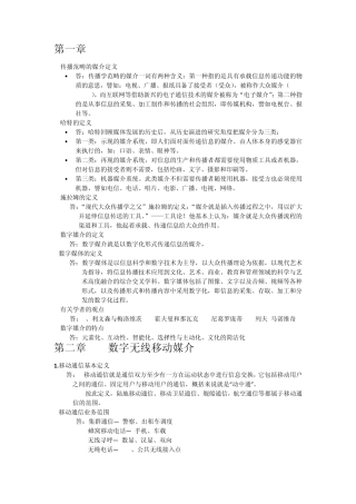 数字媒体概论简答题