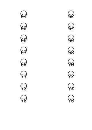 数字序列号(带圈)