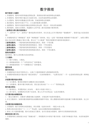 数字推理专题突破训练(1000题)及答案