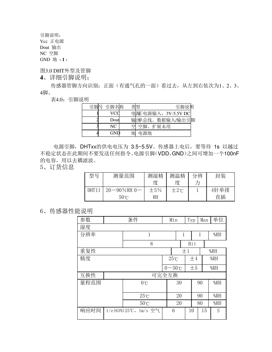 数字温湿度传感器DHT11详解及例程利用串口显示_第2页