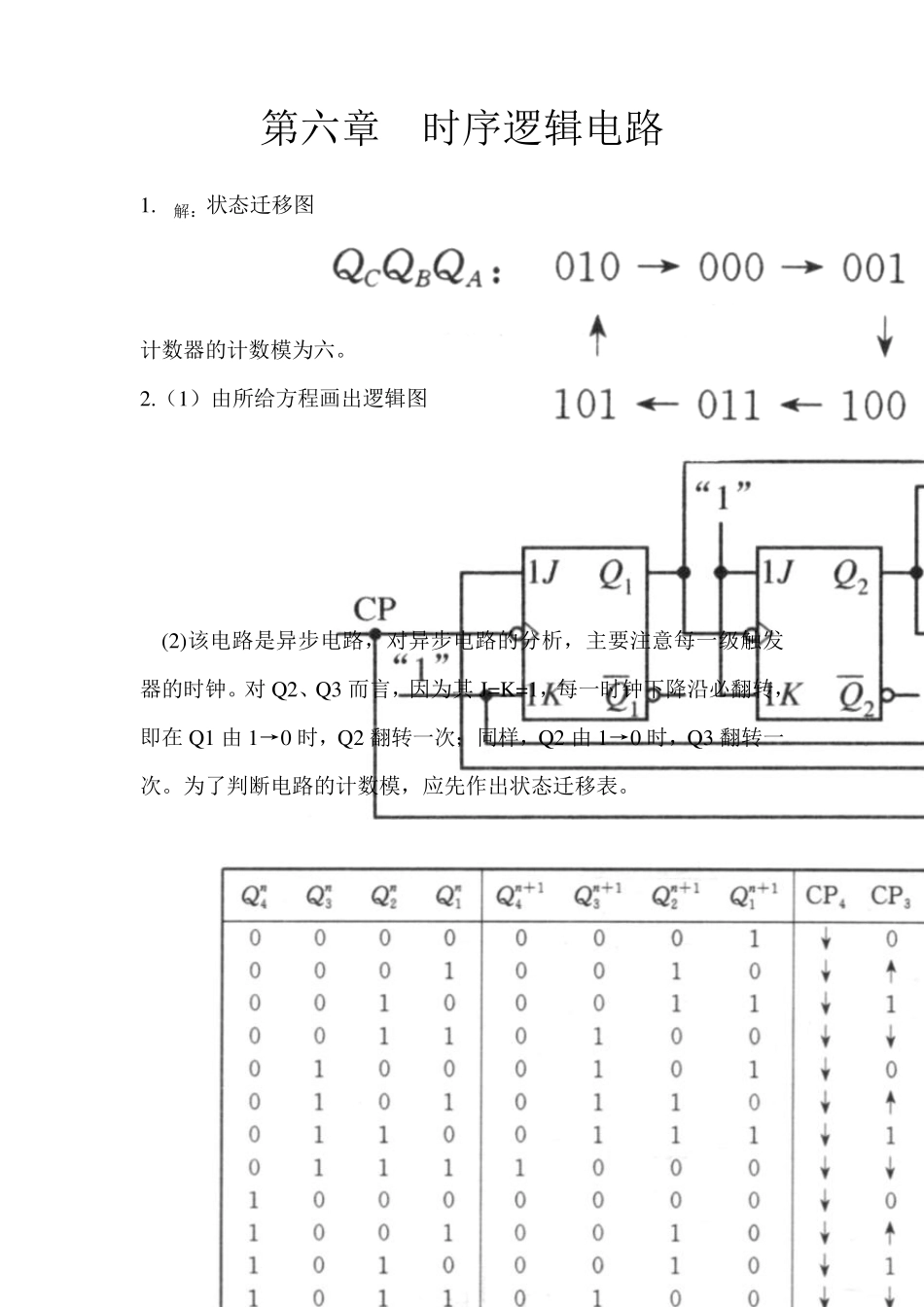 数字电子技术(第三版)课后习题答案XT6_第1页