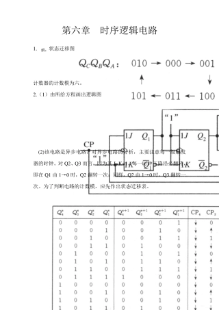 数字电子技术(第三版)课后习题答案XT6