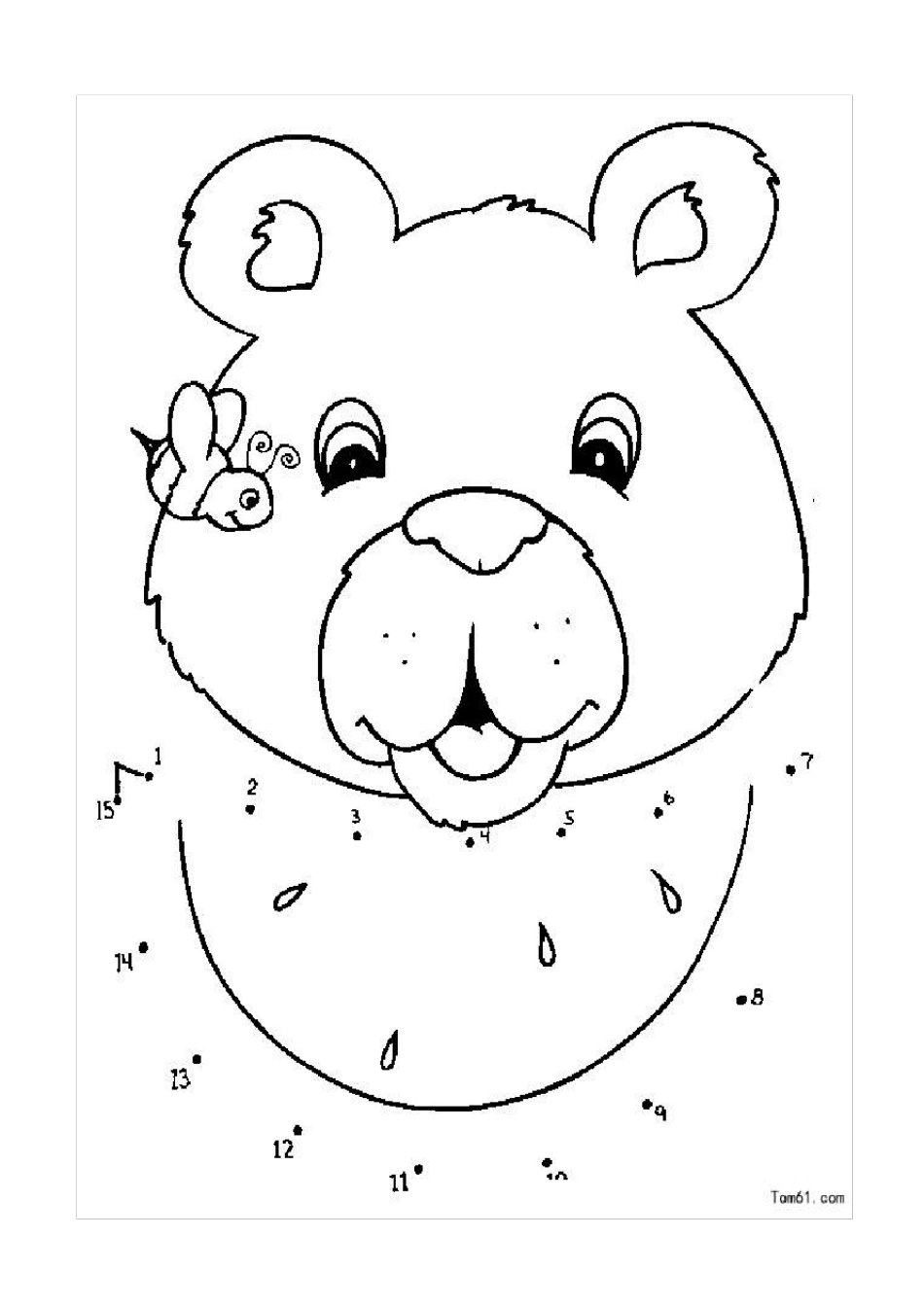 数字连线涂色画(大幅面A4单张打印版)_第1页