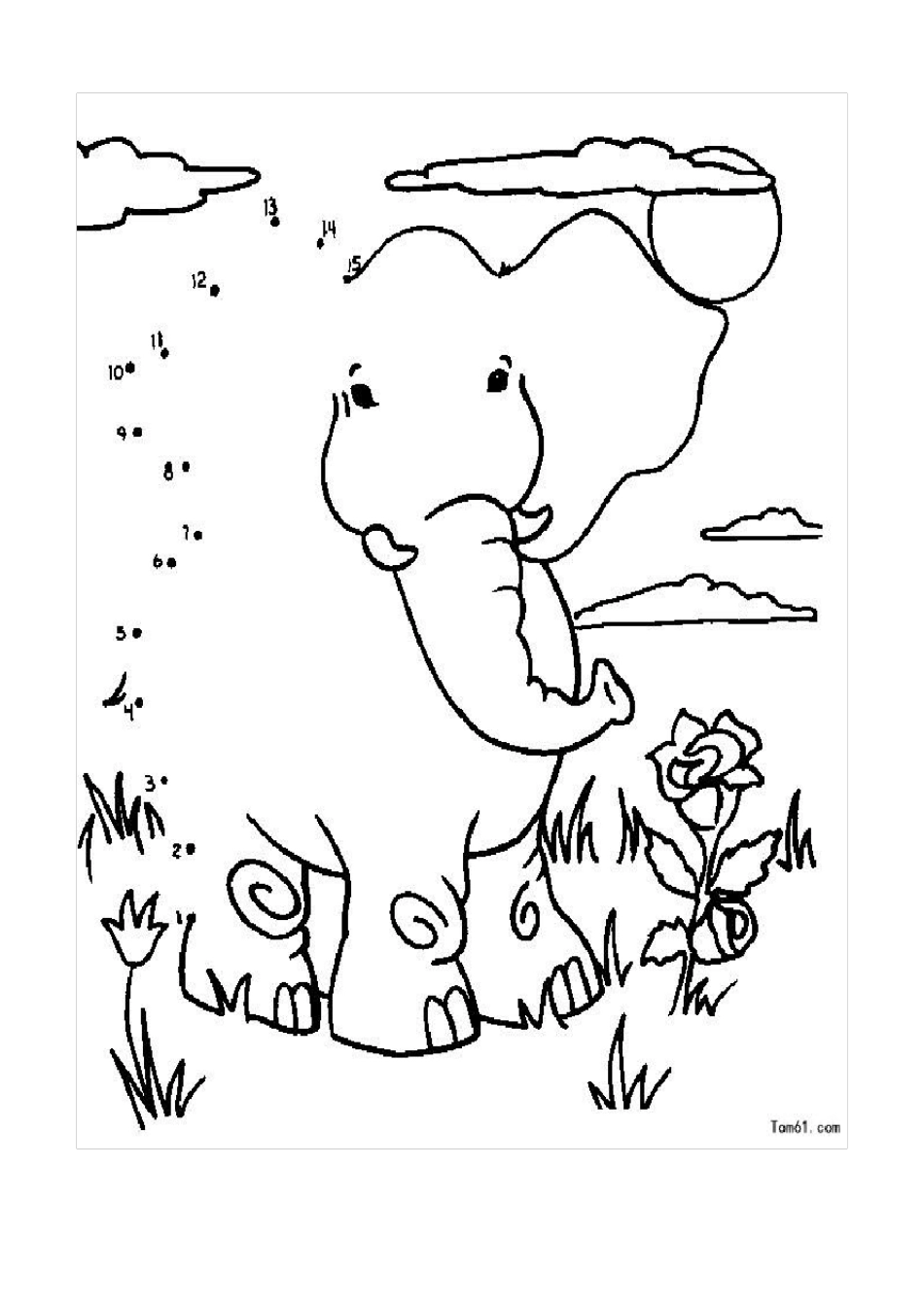 数字连线涂色画(大幅面A4单张打印版)_第2页