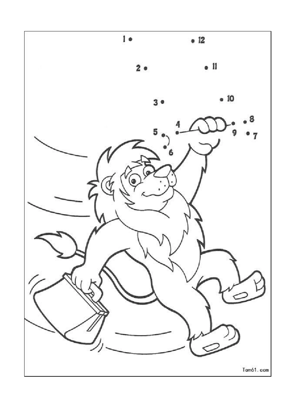 数字连线涂色画(大幅面A4单张打印版)_第3页