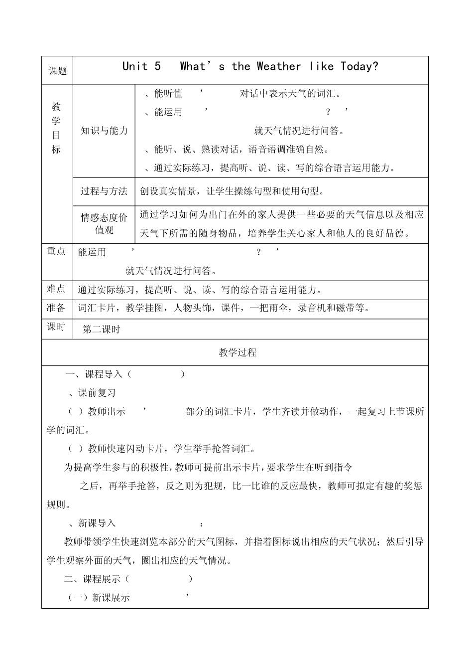 新陕旅版五年级下册英语Unit5What39;stheweatherliketoday_第3页