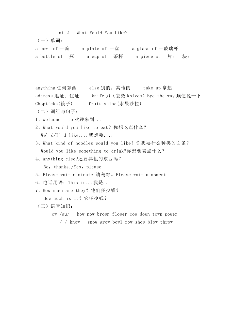 新陕旅版六年级英语下册知识要点_第2页