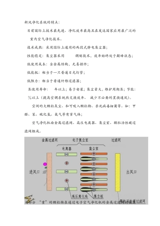 新风净化系统的主要特点和说明