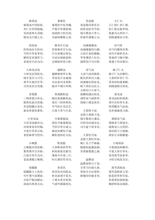 方剂学五版教材方歌